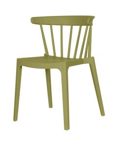 Silla de jardín con listones de plástico verde matcha