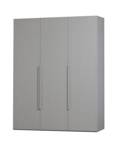 Gert - armario colgante/estante de 3 puertas con tirador largo en nogal/gris piedra [fsc]