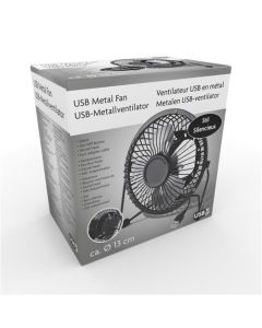 Ventilador USB Pequeño, 13 cm, Negro