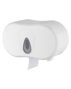 Dispensador de papel higiénico 2 rollos plástico blanco