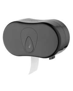 Dispensador de papel higiénico 2 rollos de plástico negro