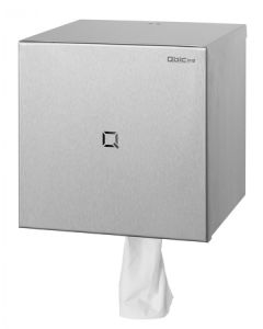 Dispensador de rollos de papel medio de acero inoxidable