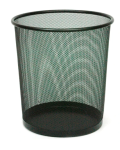Papiermand realizado en alambre de acero negro. Contenido 18 litros