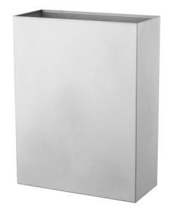 Cubo de basura abierto de 25 litros de acero inoxidable