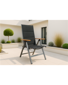 Silla de jardín Jönköping Aluminio Aspecto madera