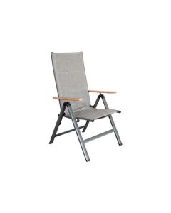 Silla de jardín Helsingborg Aluminium Taupe