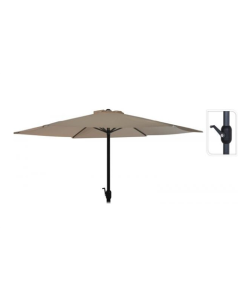 KM parasol de 3 metros Taupe con manivela