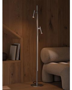 Vloerlamp Zaragoza Satijnchroom