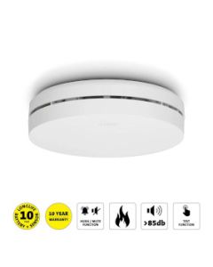 Detector de humo de diseño con batería de 10 años Blanco