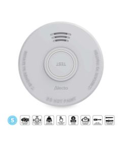 Detector de humo con batería para 5 años Blanco