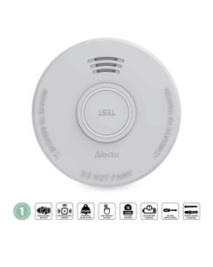 Detectores de humo autónomos con batería de 1 año Blanco